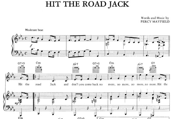ноты «Hit the Road Jack»