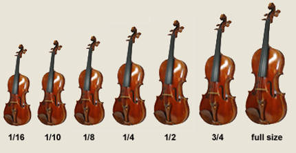 размеры скрипки