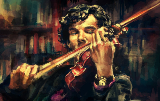 шерлок холмс играет на скрипке