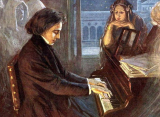 Фредерик Шопен за роялем