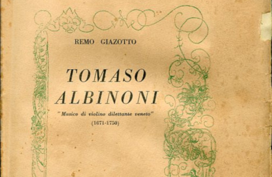 книга Джадзотто «Tomaso Albinoni. Musico di Violino Dilettante Veneto»