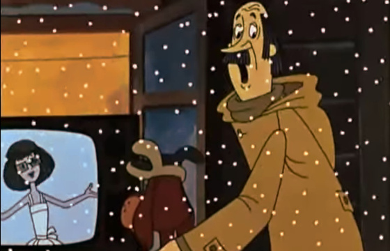 кадр из мультфильма «Зима в Простоквашино»