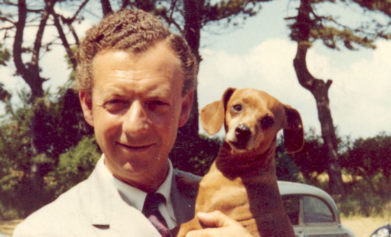 Бенджамин Бриттен с собакой