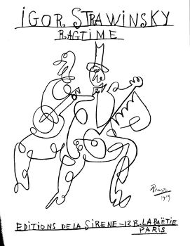 карикатура на Стравинского работы Пабло Пикассо
