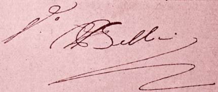 подпись Беллини