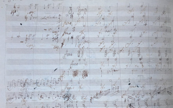 рукопись Симфонии №7 Бетховена
