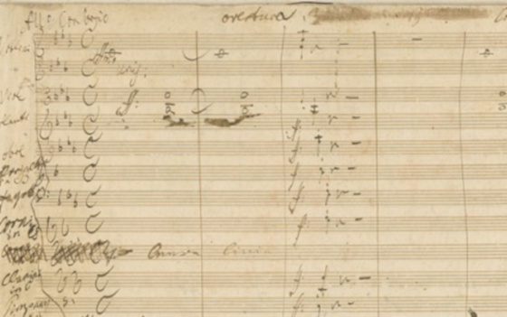 рукопись «Кориолана» Бетховена