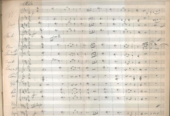 рукопись «Неоконченной симфонии» Шуберта
