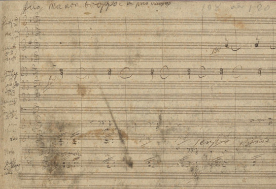 автограф «Симфонии №9» Бетховена