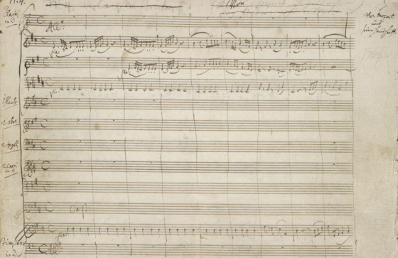 рукопись Концерта №26 Моцарта