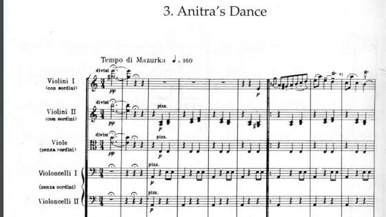 Ноты «Танца Анитры»